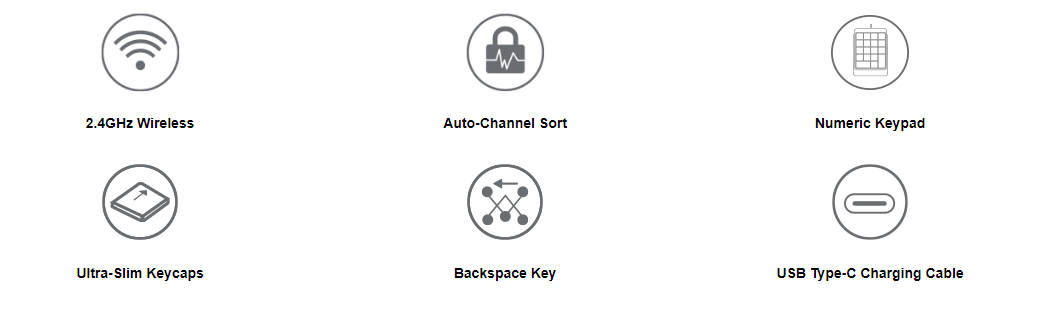 FGK21C 2.4G Wireless Numeric Keypad Feature Breakdown 1