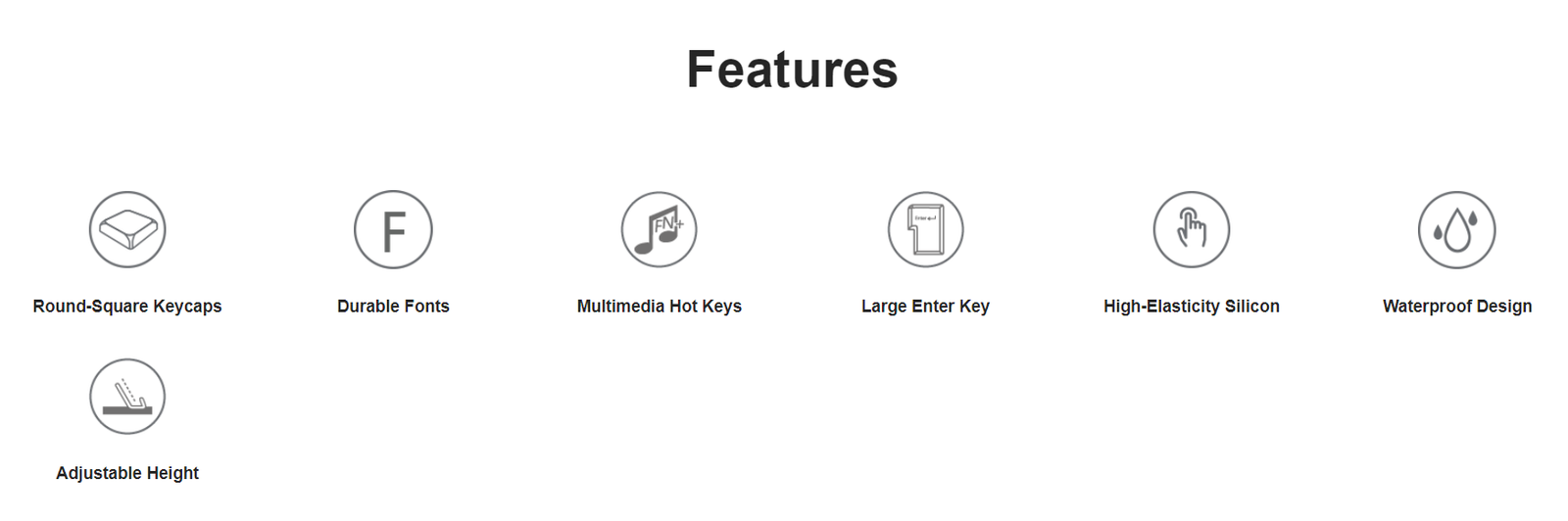 FK12 Multimedia Wired Keyboard Feature Breakdown 1
