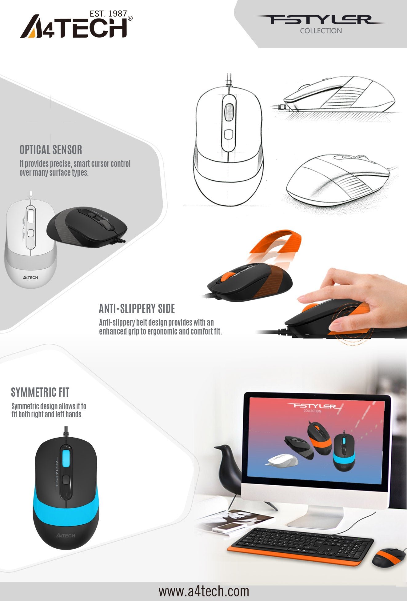 FM10S 1600 DPI Optical Mouse Feature Breakdown 2
