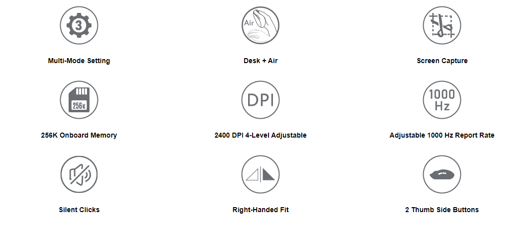 FM45S Air Dual-Function Air Mouse Feature Breakdown 1