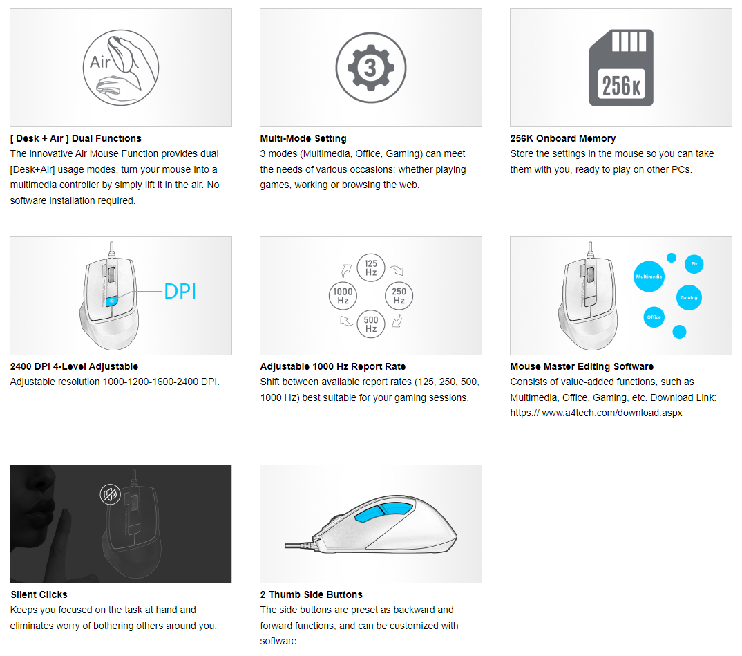 FM45S Air Dual-Function Air Mouse Feature Breakdown 2