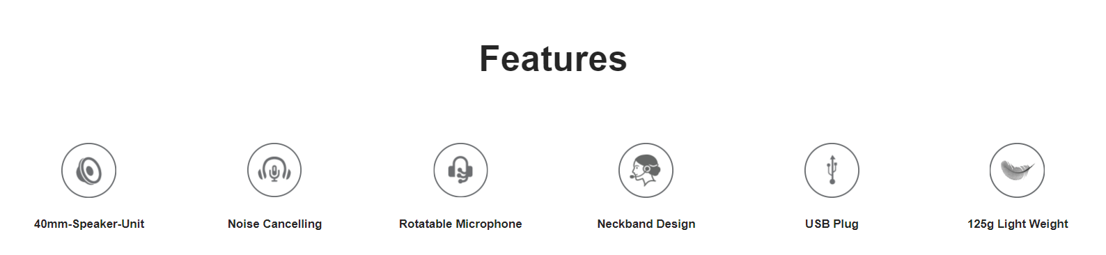 HU-5P Neckband Headset - USB Feature Breakdown 1