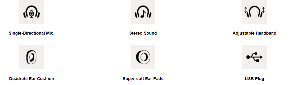 HU-50 ComfortFit Stereo USB Headset Feature Breakdown 1