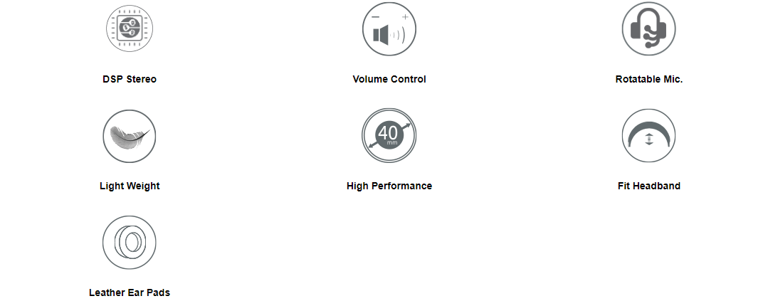 HU-8 USB Stereo Headset Feature Breakdown 1