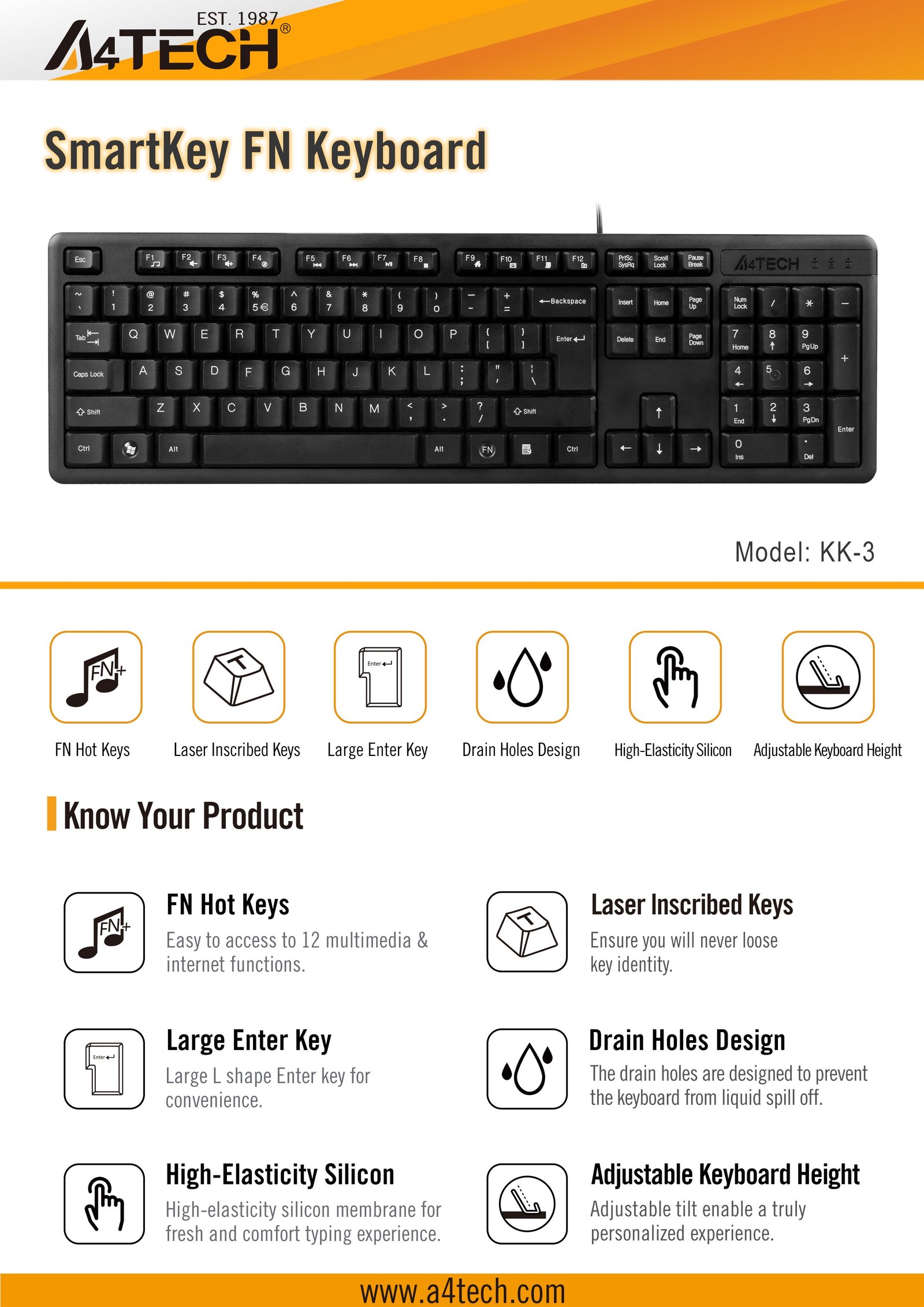 KK-3 Multimedia FN Keyboard Feature Breakdown 1