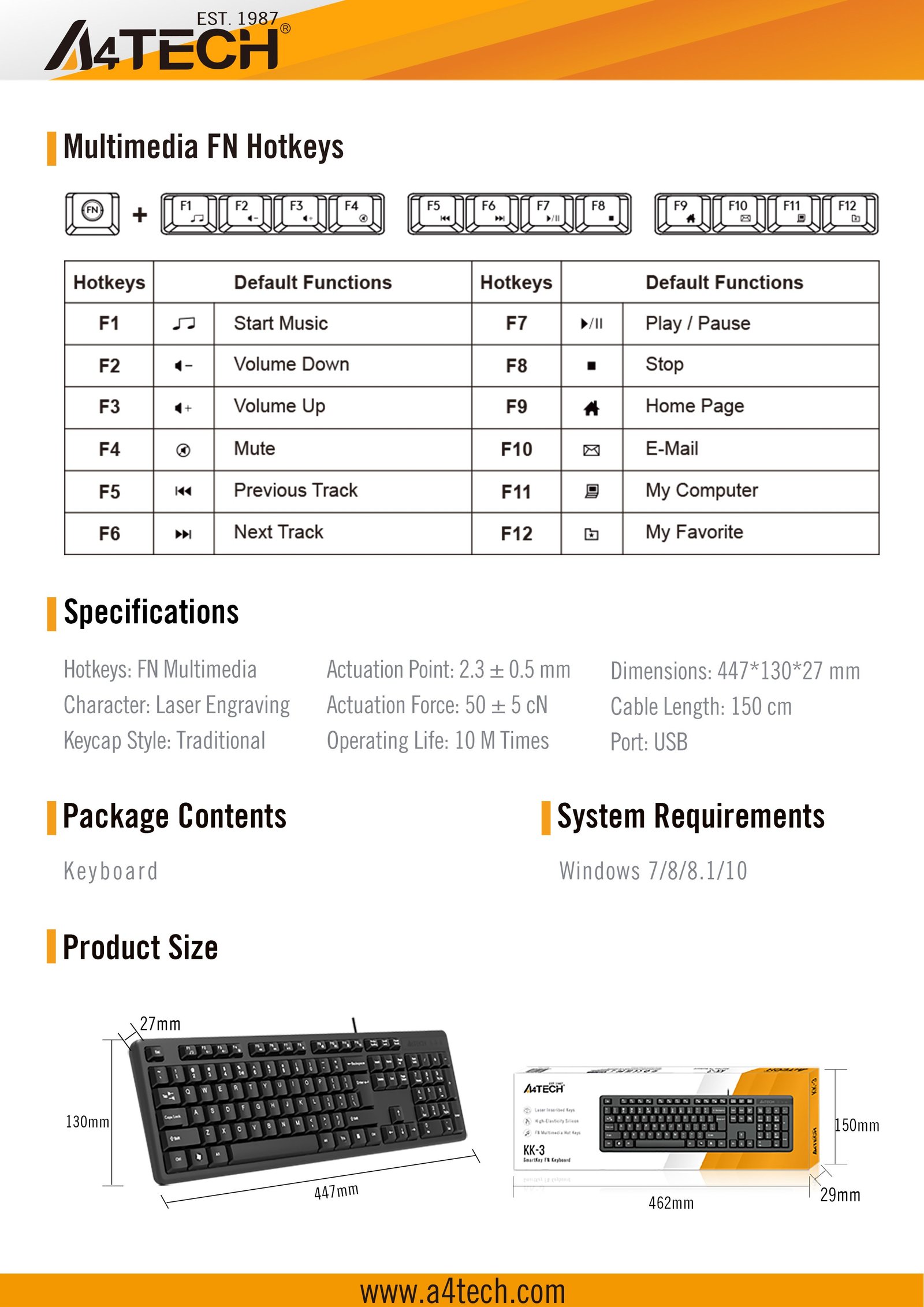 KK-3 Multimedia FN Keyboard Feature Breakdown 2