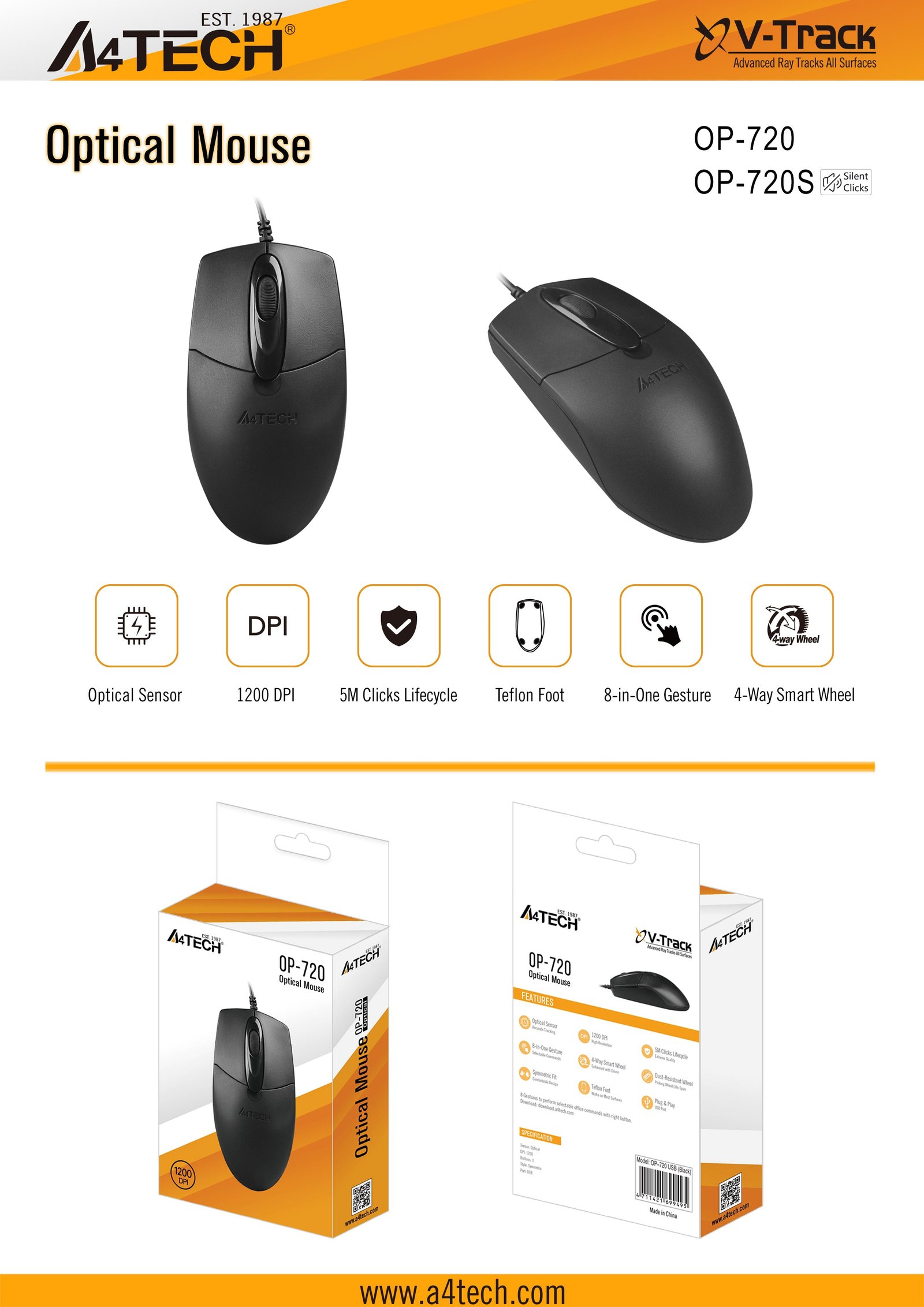 OP-720S Wired Optical Mouse Feature Breakdown 3