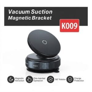 B001 Vacuum Magnetic 360-Degree Rotation Car Phone Mount (Black)