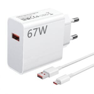 Xiaomi 67W EU Plug QC 3.0 Turbo Fast Wall Charger with Type-C Cable