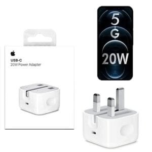 Apple 20W 3-Pin UK USB-C Fast Power Delivery Charger with NFC