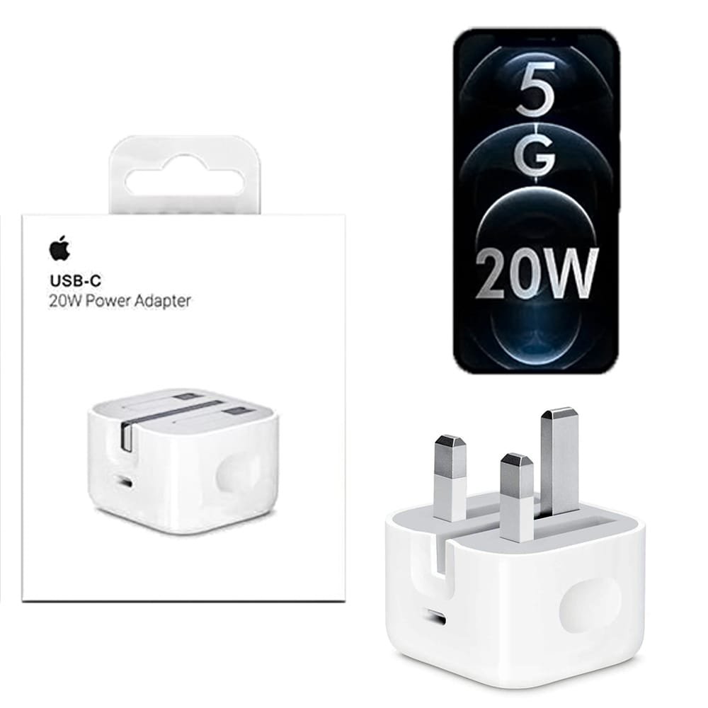 Apple 20W 3-Pin UK USB-C Fast Power Delivery Charger with NFC