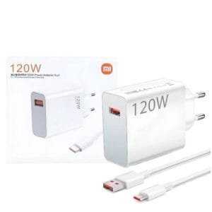 Xiaomi 120W EU Plug QC 3.0 HyperCharge Fast Wall Charger with Type-C Cable