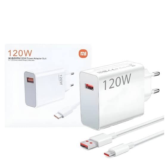 Xiaomi 120W EU Plug QC 3.0 HyperCharge Fast Wall Charger with Type-C Cable