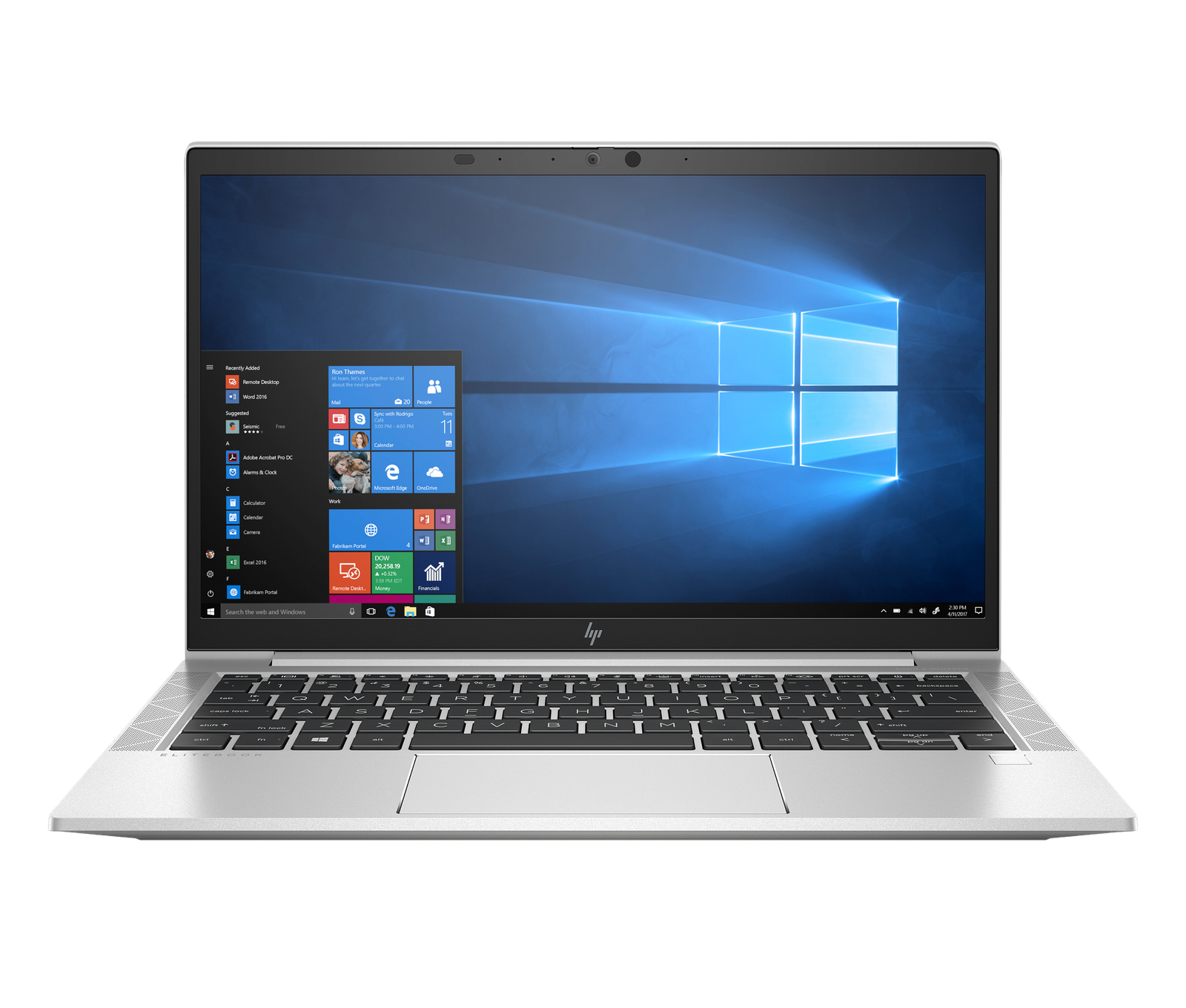 HP EliteBook 830 G7 Notebook PC, 13.3-inch, 10th Gen Core i5, 8GB RAM, 256GB SSD, Intel UHD Graphics, Eng-US, Natural Silver