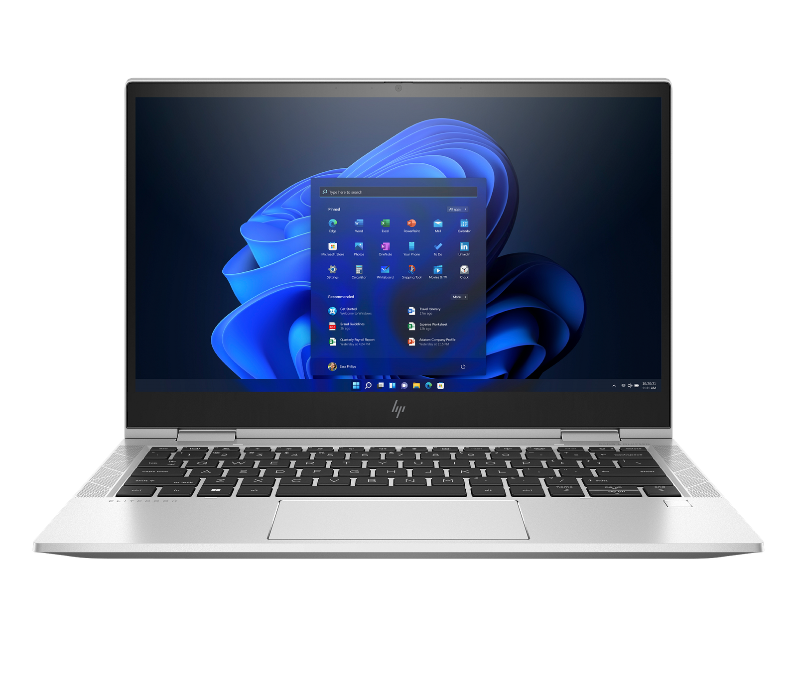 HP EliteBook 830 G8 Notebook PC, 13.3-inch, 11th Gen Core i5, 8GB RAM, 256GB SSD, Intel Iris Xe Graphics, Eng-US, Natural Silver