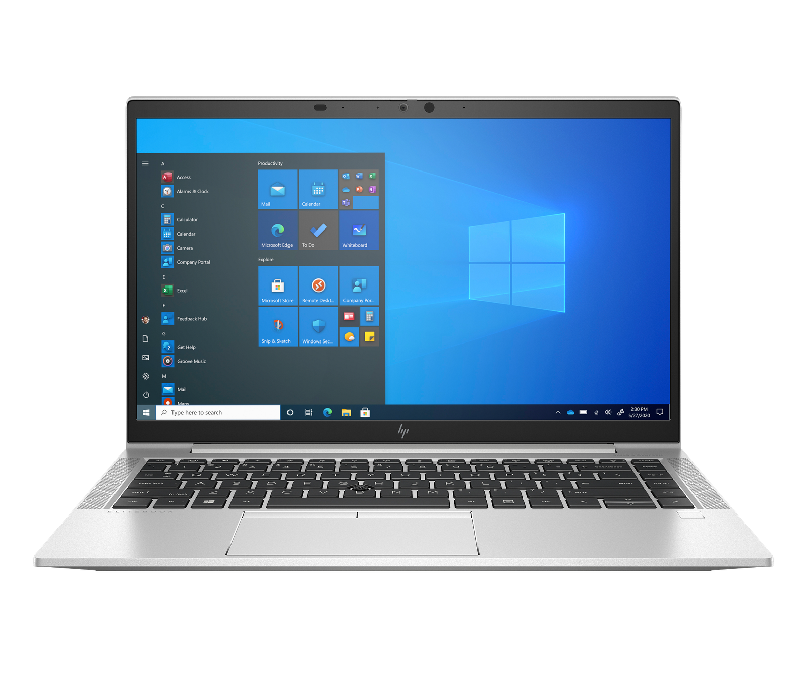 HP EliteBook 840 G7 Notebook PC, 14-inch, 10th Gen Core i5, 8GB RAM, 256GB SSD, Intel UHD Graphics, Eng-US, Natural Silver