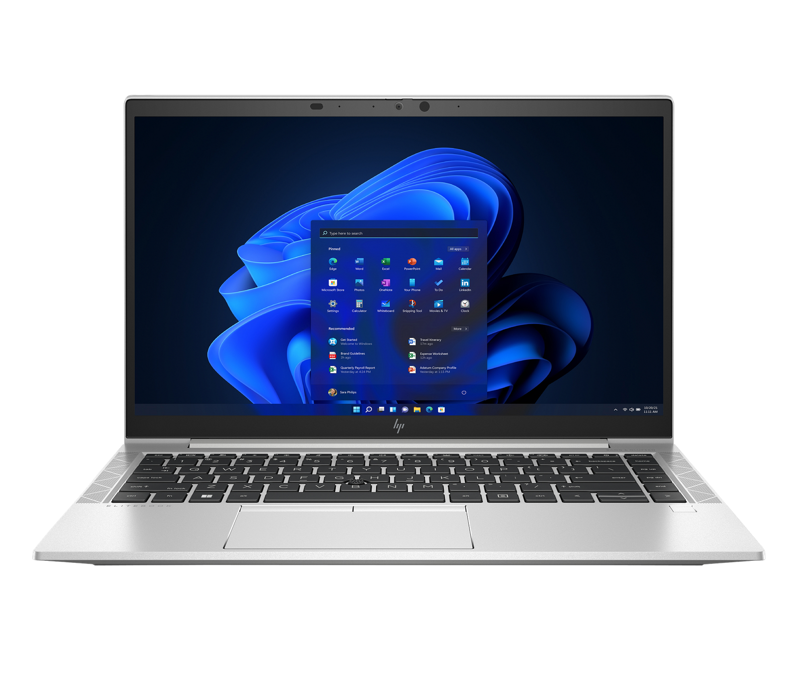 HP EliteBook 845 G8 Notebook PC, 14-inch, AMD Ryzen 5 PRO, 8GB RAM, 256GB SSD, AMD Radeon Graphics, Eng-US, Natural Silver