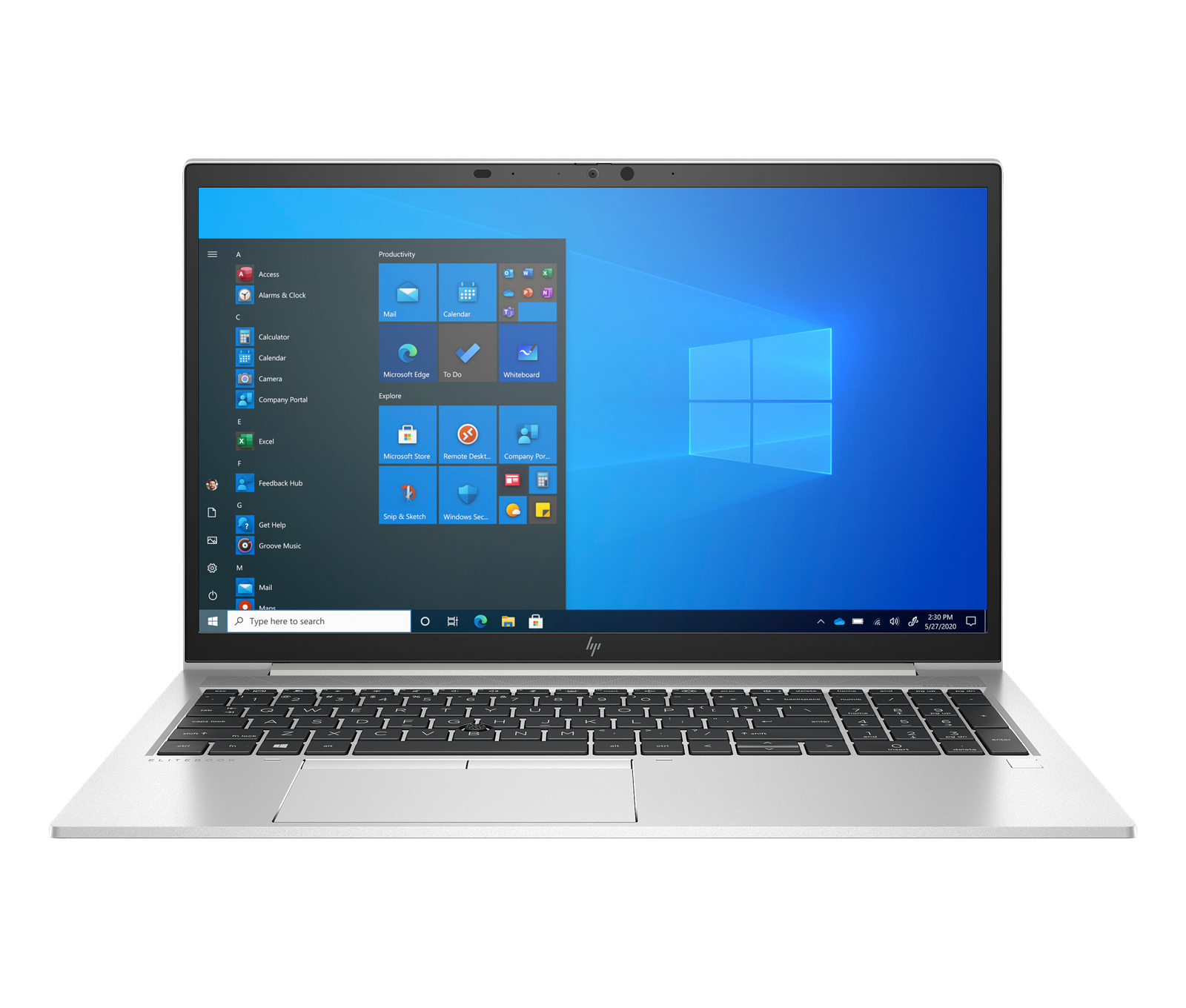 HP EliteBook 850 G7 Notebook PC, 15.6-inch, 10th Gen Core i5, 8GB RAM, 256GB SSD, Intel UHD Graphics, Numpad, Eng-US, Natural Silver