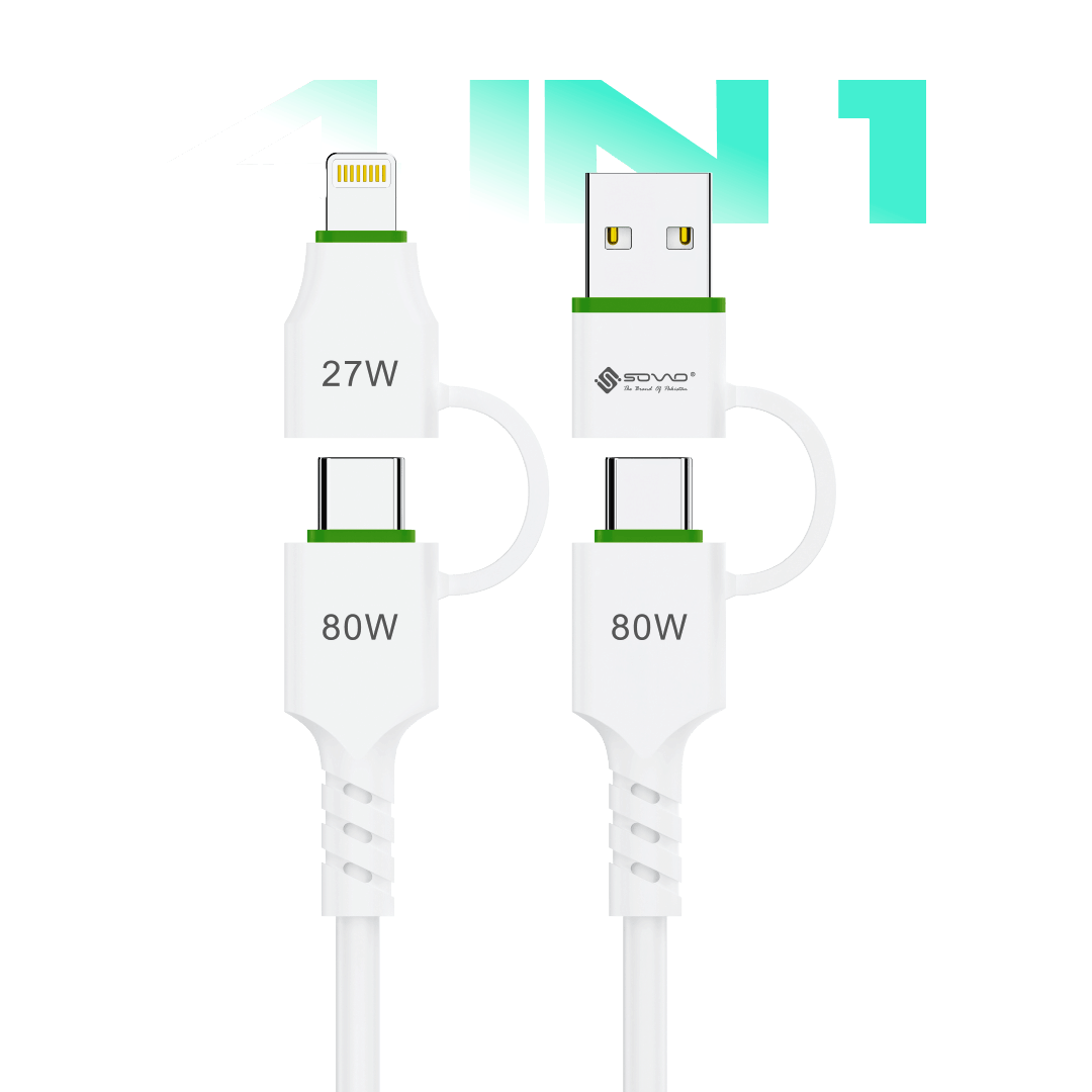 SOVO SC-114 FOUR-FOLD 4-in-1 Fast Charging Data Cable