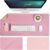 Dual Sided Desk Pad, New Upgrade Sewing PU Leather Office Desk Mat, Waterproof Desk Blotter Protector, Desk Writing Mat Mouse Pad (Classical Pink, 31.5″ x 15.7″)