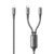 Joyroom S-A57 RapidX Series 100W 2-IN-1 Fast Charging Data Cable (Type-C to Type-C+Lightning) 1.5m-Dark Gray