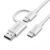 UGREEN US264 USB-C To USB-C + USB-A Cable 1M White 40934