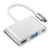 USB Type-C To VGA, USB-A Female and USB-A Female Converter Adapter